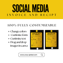 Social Media Invoice and Recipt Template